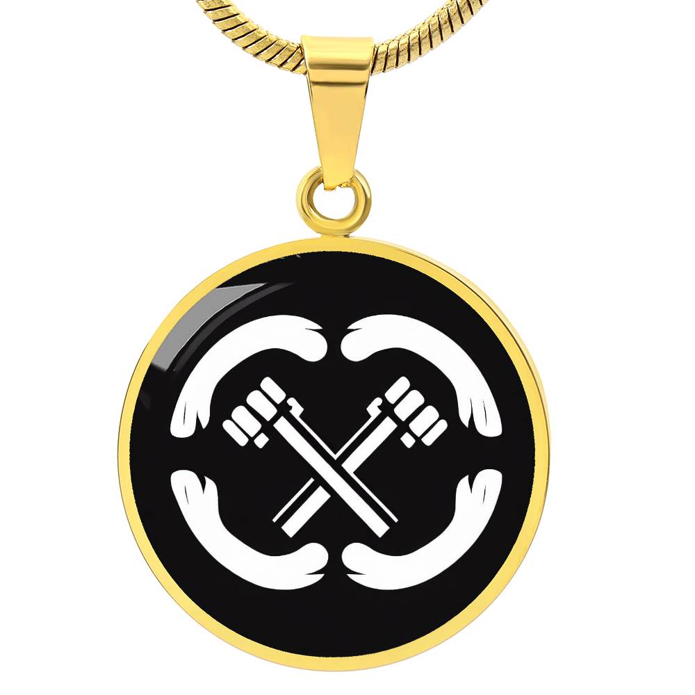 Strength Symbol Circle Necklace
