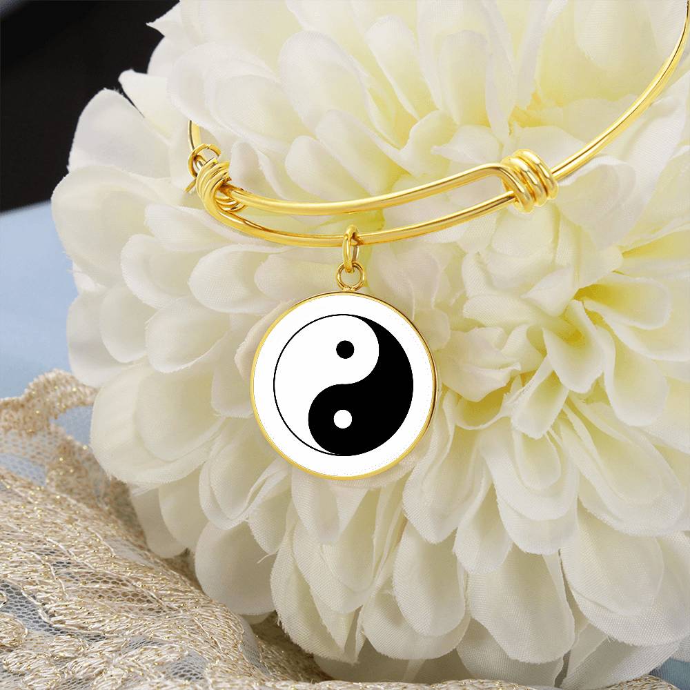 Ying Yang Symbol Circle Bangle