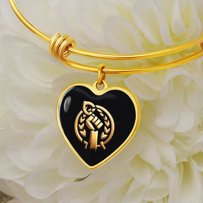 Perseverance Symbol Heart Bangles