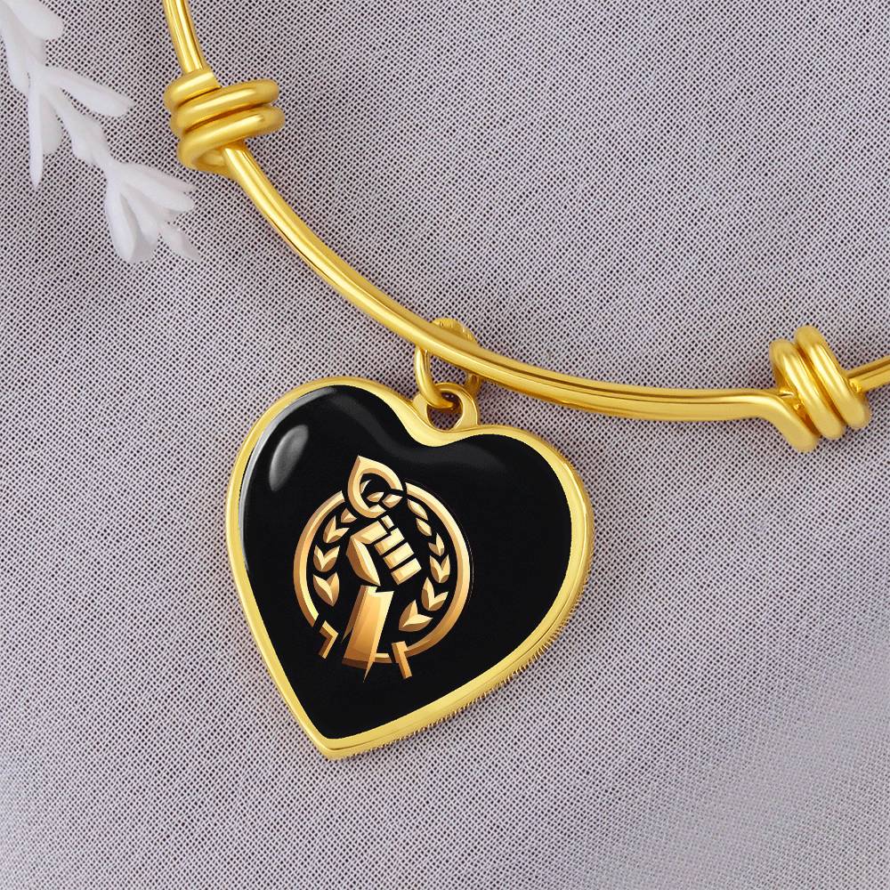 Perseverance Symbol Heart Bangles