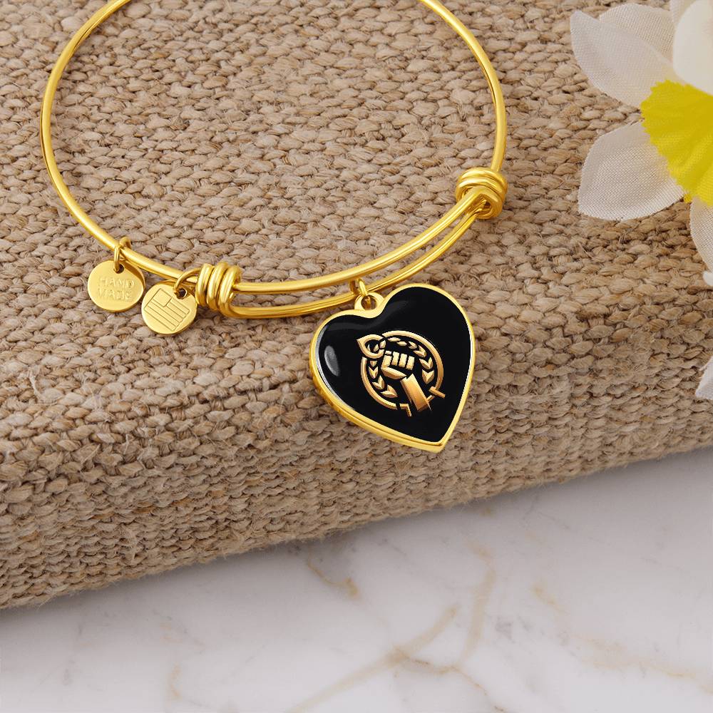 Perseverance Symbol Heart Bangles