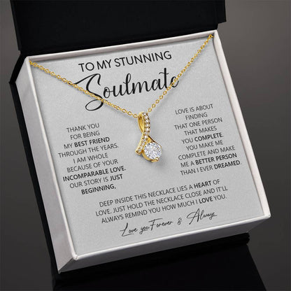 To My Stunning Soulmate | Love You, Forever & Always - Alluring Beauty necklace - Derose Entertainment 