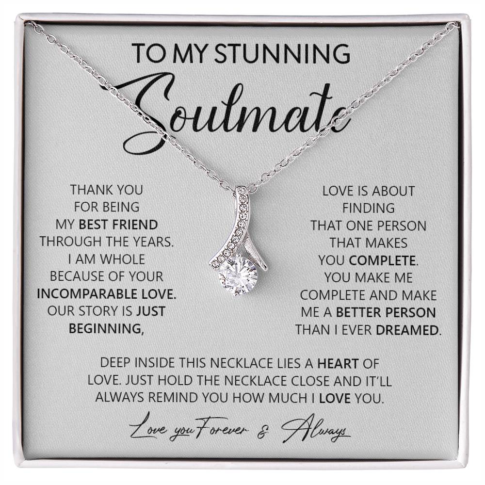 To My Stunning Soulmate | Love You, Forever & Always - Alluring Beauty necklace - Derose Entertainment 