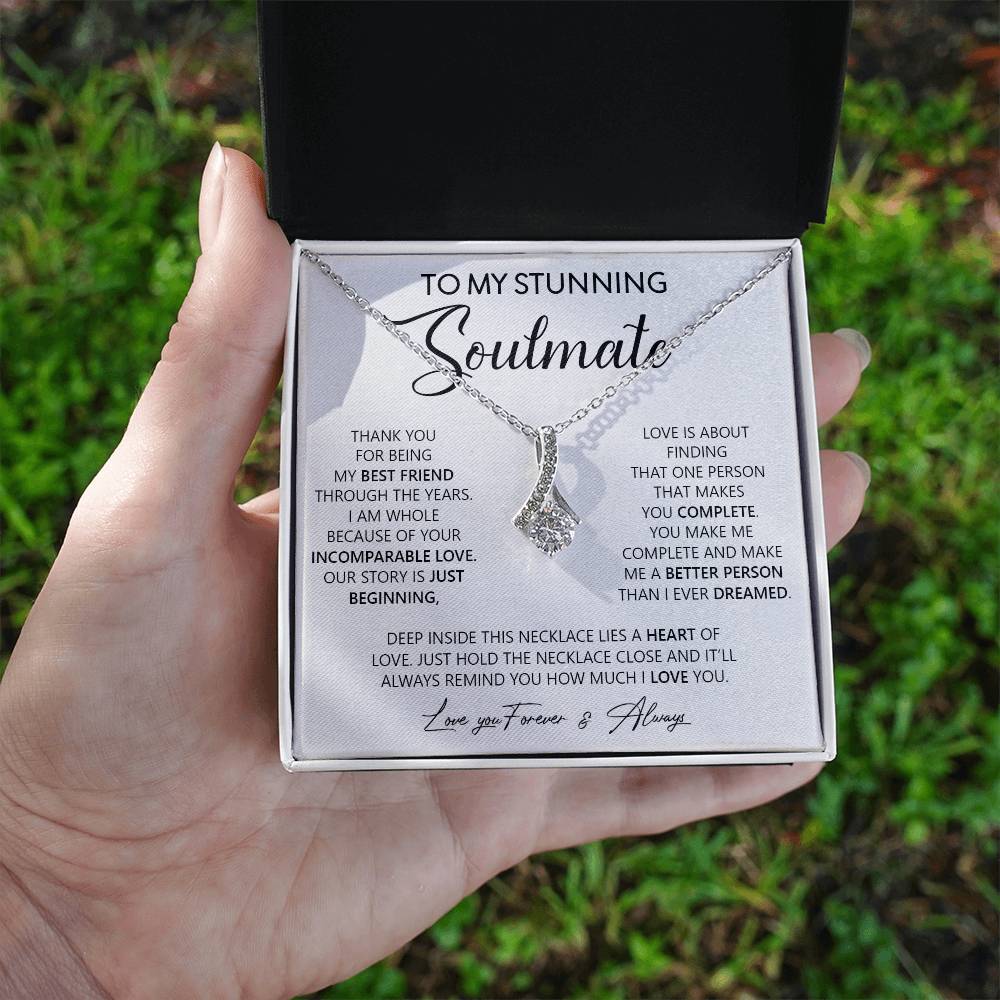 To My Stunning Soulmate | Love You, Forever & Always - Alluring Beauty necklace - Derose Entertainment 