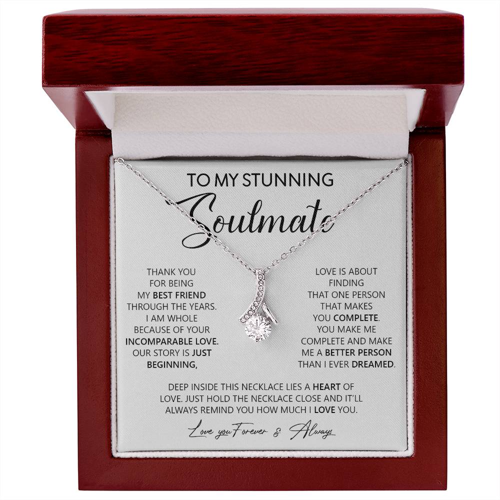 To My Stunning Soulmate | Love You, Forever & Always - Alluring Beauty necklace - Derose Entertainment 