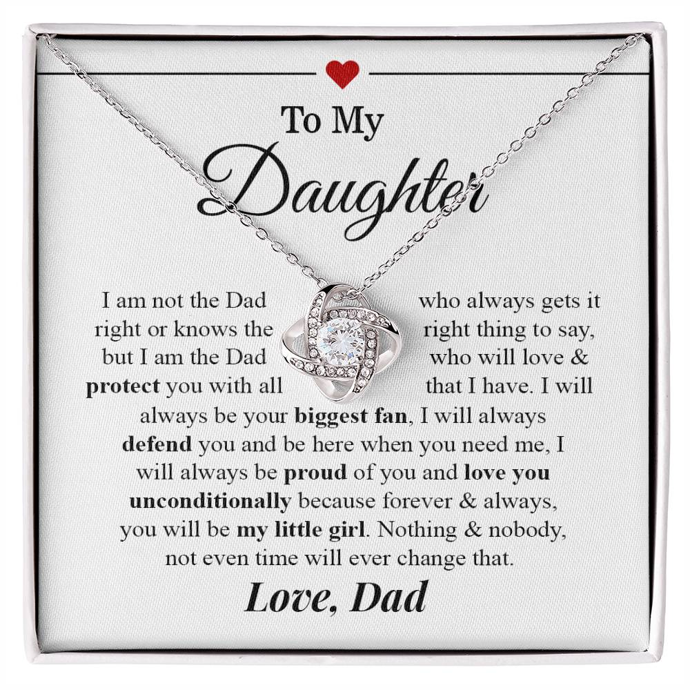 To My Daughter | I Love You - Love Knot Necklace - Derose Entertainment 