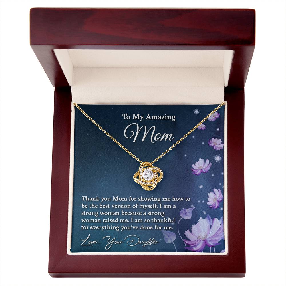 To My Amazing Mom | Thank You - Love Knot Necklace - Derose Entertainment 
