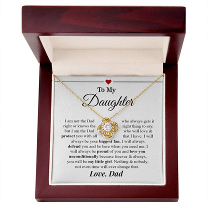 To My Daughter | I Love You - Love Knot Necklace - Derose Entertainment 