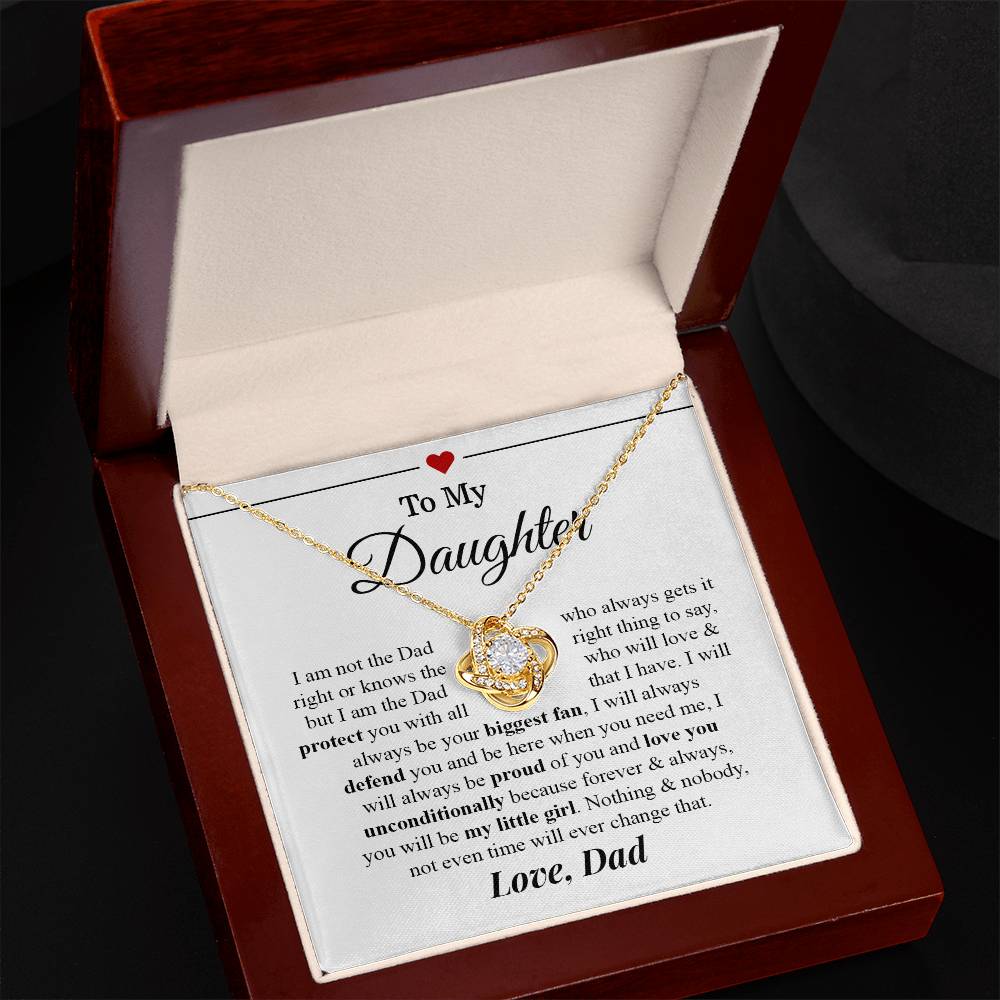 To My Daughter | I Love You - Love Knot Necklace - Derose Entertainment 