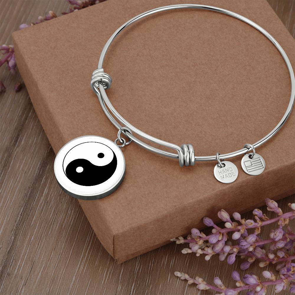 Ying Yang Symbol Circle Bangle