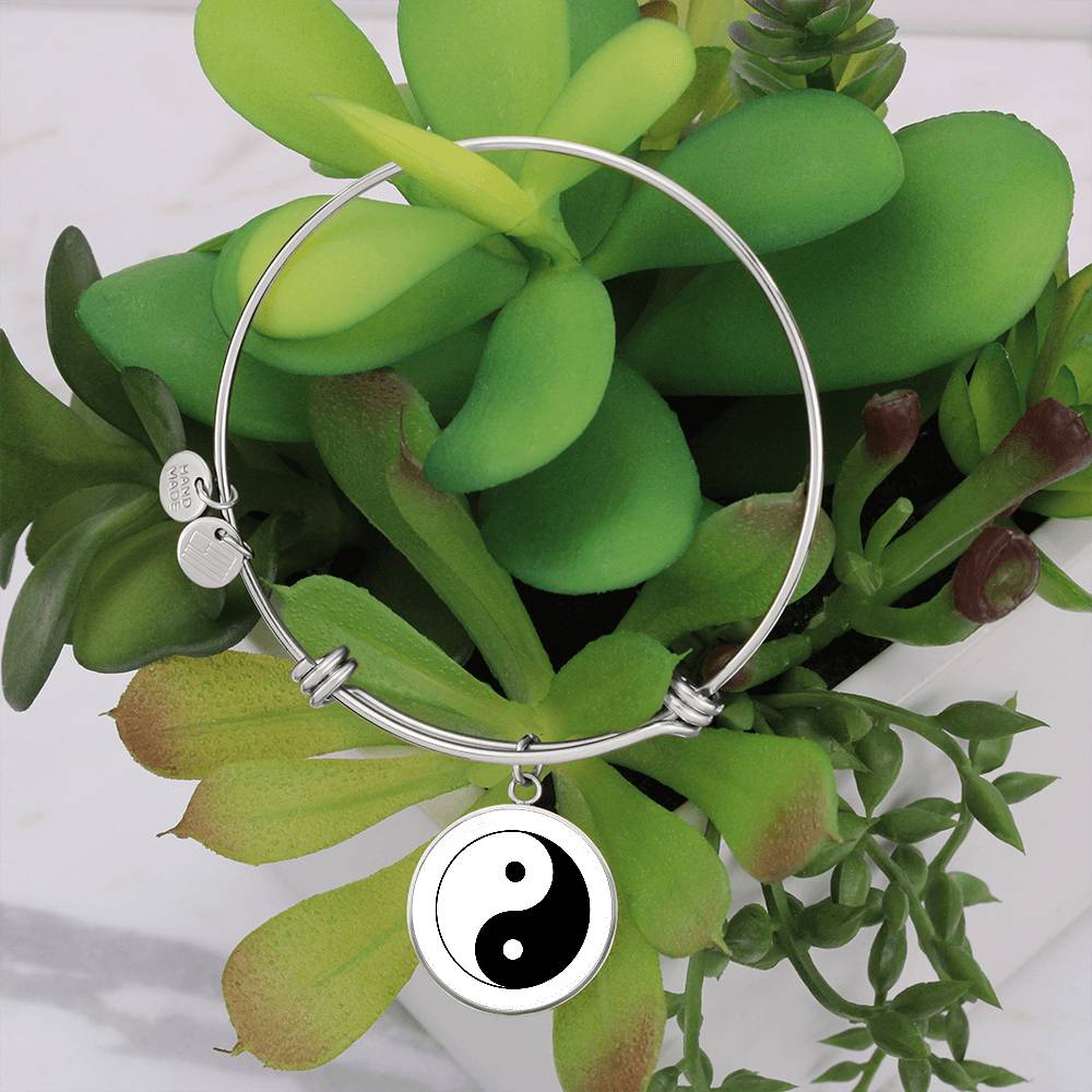 Ying Yang Symbol Circle Bangle