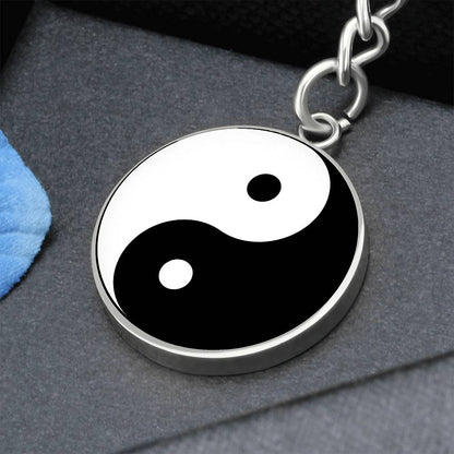 Ying Yang Circle Key Chain Pendant