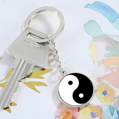 Ying Yang Circle Key Chain Pendant