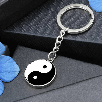 Ying Yang Circle Key Chain Pendant