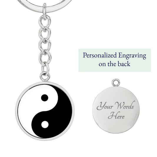 Ying Yang Circle Key Chain Pendant