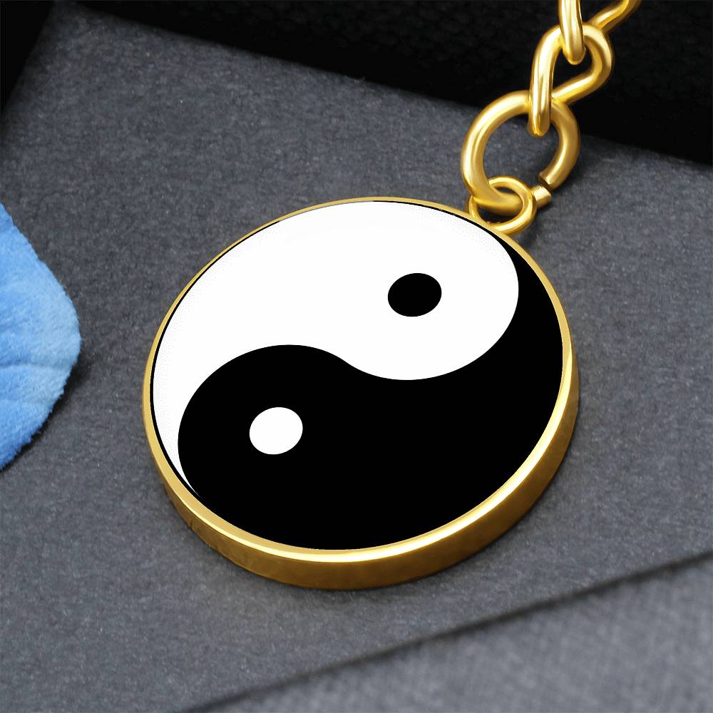 Ying Yang Circle Key Chain Pendant