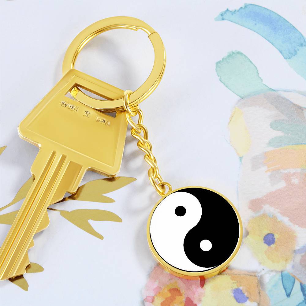 Ying Yang Circle Key Chain Pendant