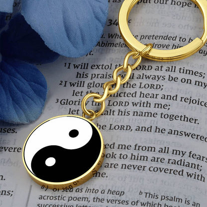 Ying Yang Circle Key Chain Pendant