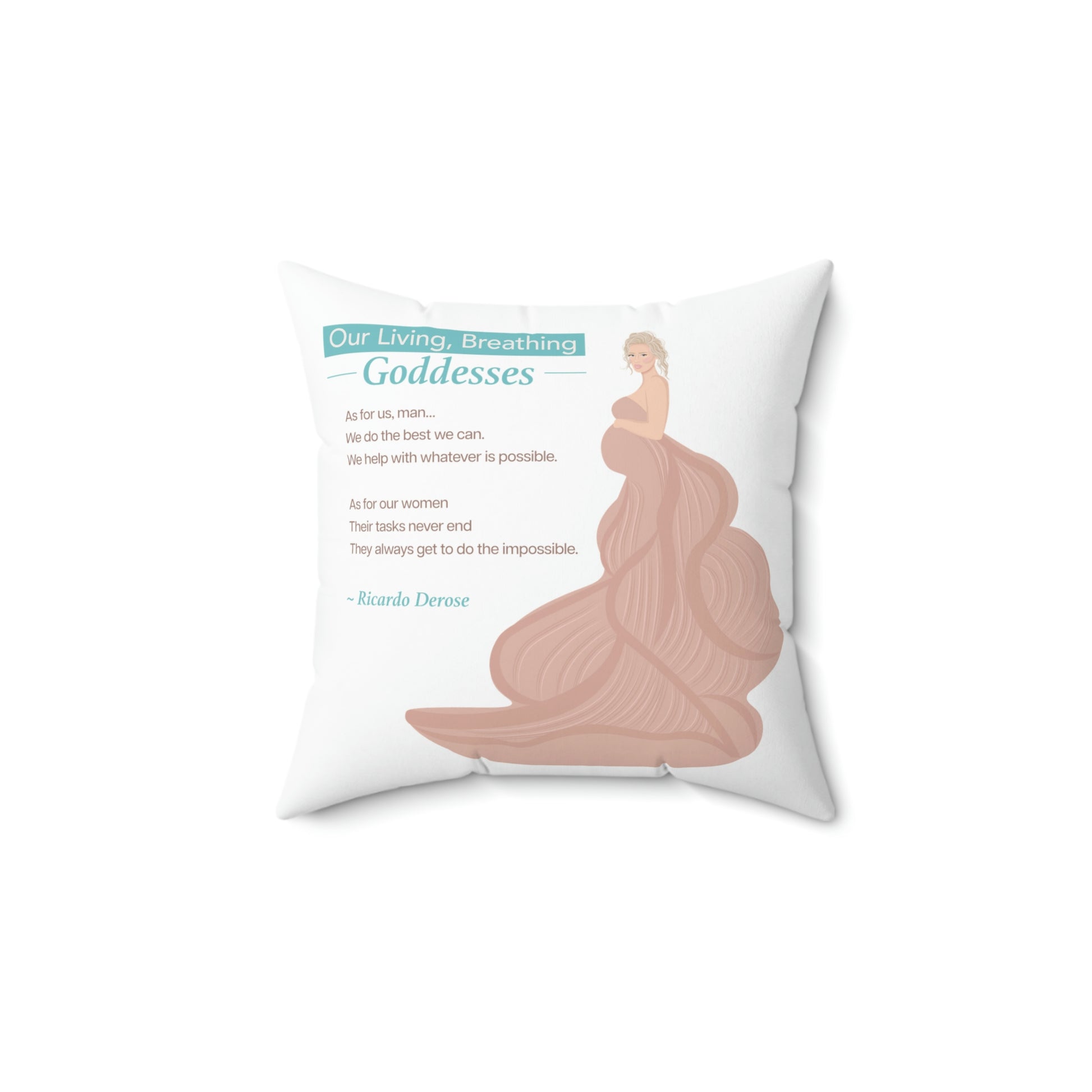 Our Living, Breathing Goddess 2 - Spun Polyester Square Pillow - Derose Entertainment 