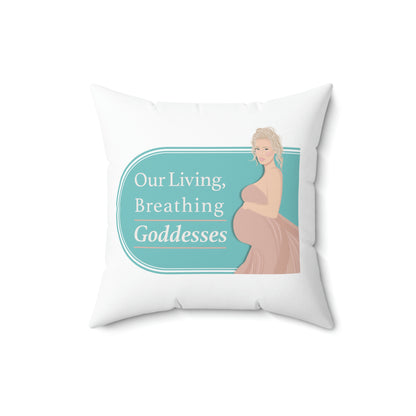 Our Living, Breathing Goddess 2 - Spun Polyester Square Pillow - Derose Entertainment 