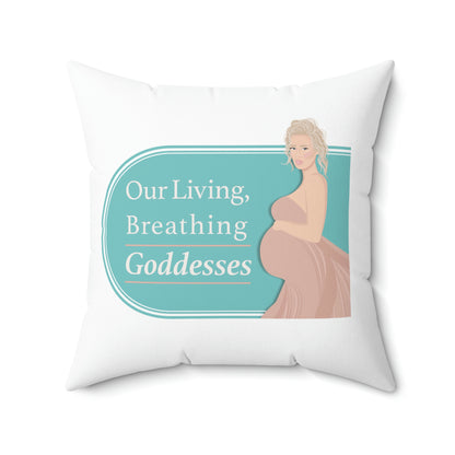 Our Living, Breathing Goddess 2 - Spun Polyester Square Pillow - Derose Entertainment 