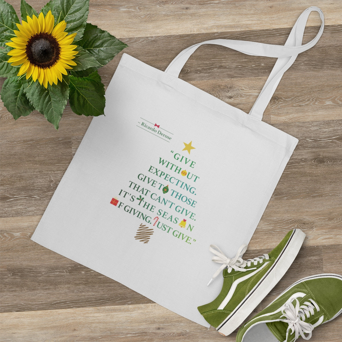 Give Without Expecting_from A Christmas Story_Tote Bag - Derose Entertainment 