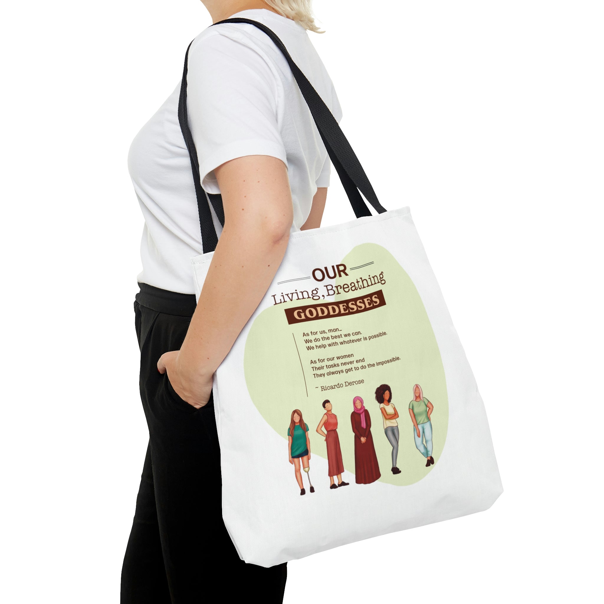 Our Living, Breathing Goddess - Tote Bag (AOP) - Derose Entertainment 