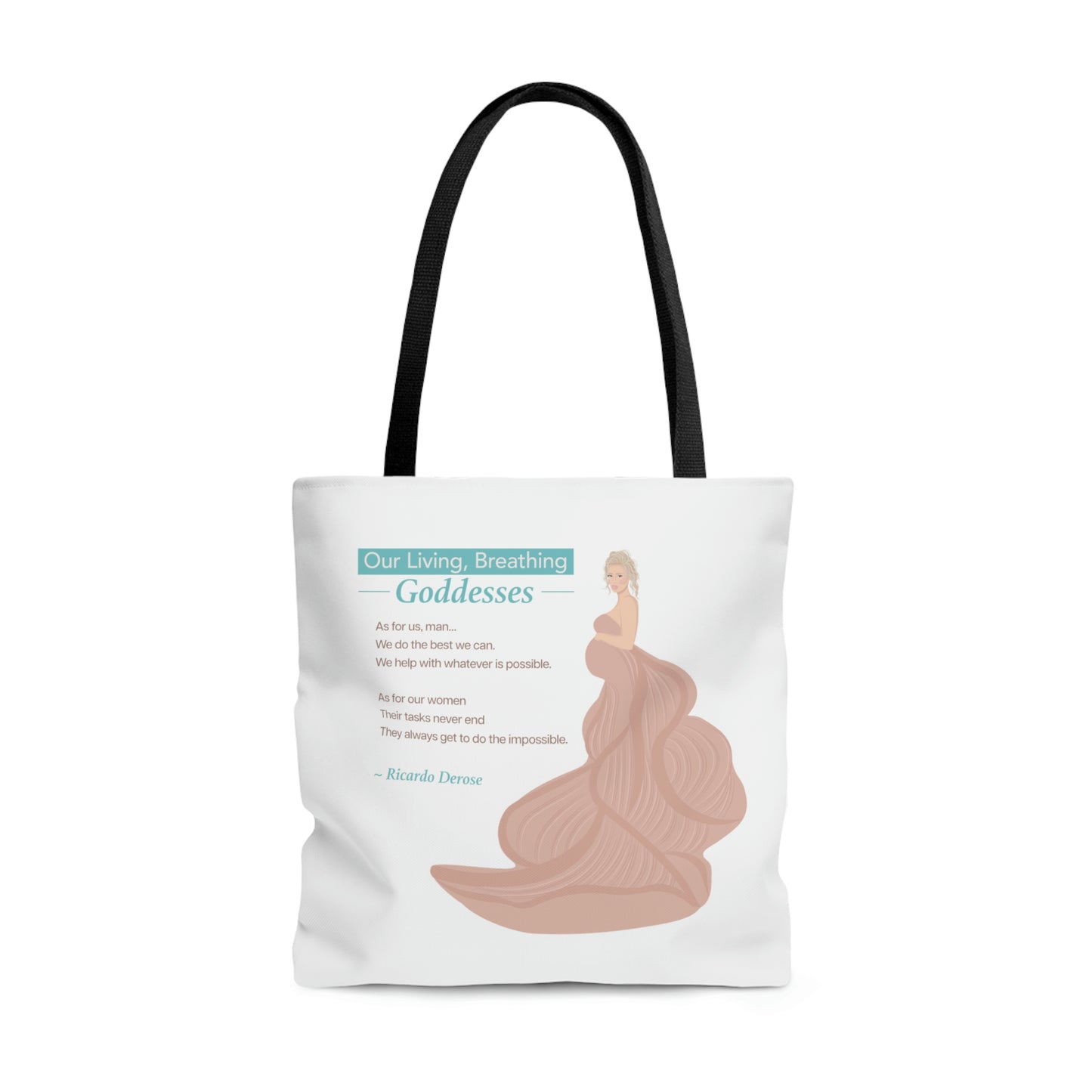 Our Living, Breathing Goddess  2 - Tote Bag (AOP) - Derose Entertainment 