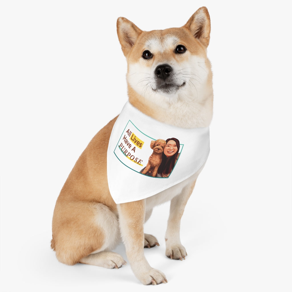 All Lives Have A Purpose - Pet Bandana Collar - Derose Entertainment 