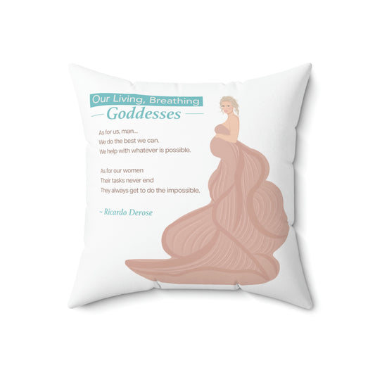 Our Living, Breathing Goddess 2 - Spun Polyester Square Pillow - Derose Entertainment 